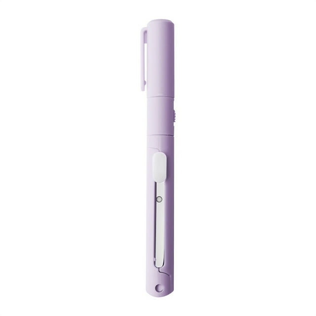 Dual-Tip Craft Knife and Mini Scissors Tool, Creative Portable Art Utility Cutter for Scrapbooking and Hand Account, Multipurpose Paper Cutting Tool A#015 Purple