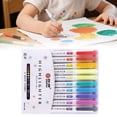 thumbnail image 1 of Dual Tip Highlighters 10 Pack Pastel Color Set Fine Chisel Tip Highlighters No Bleed Quick Dry Ink Bible Study School Office Journaling Marking Pens Assorted Color Highlighters, 1 of 9