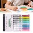 thumbnail image 1 of Dual Tip Highlighters 8 Colors Pastel Markers Fine Bold Tip Highlighters Set Quick Dry Non Bleed Highlighters Style Midliners Zebra Highlighters For Office Notes Bible Journaling, 1 of 9