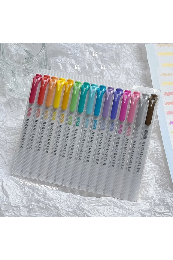 Dual Tip Highlighters for Note Taking, 10ml No Bleed Markers for Youngsters & Notebooks, Quick Dry, Chisel & Fine Tips for Underlining Key Points, Campus Office Supplies