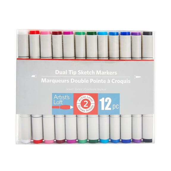 Dual Tip Jewel Tone Sketch Marker Set by Artist's Loft 12pc