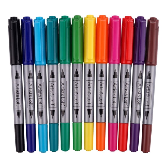 Dual Tip Permanent Markers - 12ct. by Artist's Loft