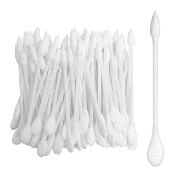 Dual-Tip Pointed Cotton Swabs for Precision Makeup Application and Gentle Cleaning, 100% Pure Cotton Q Tips for Nail Art & Grooming - 300 Count (3 Inch)