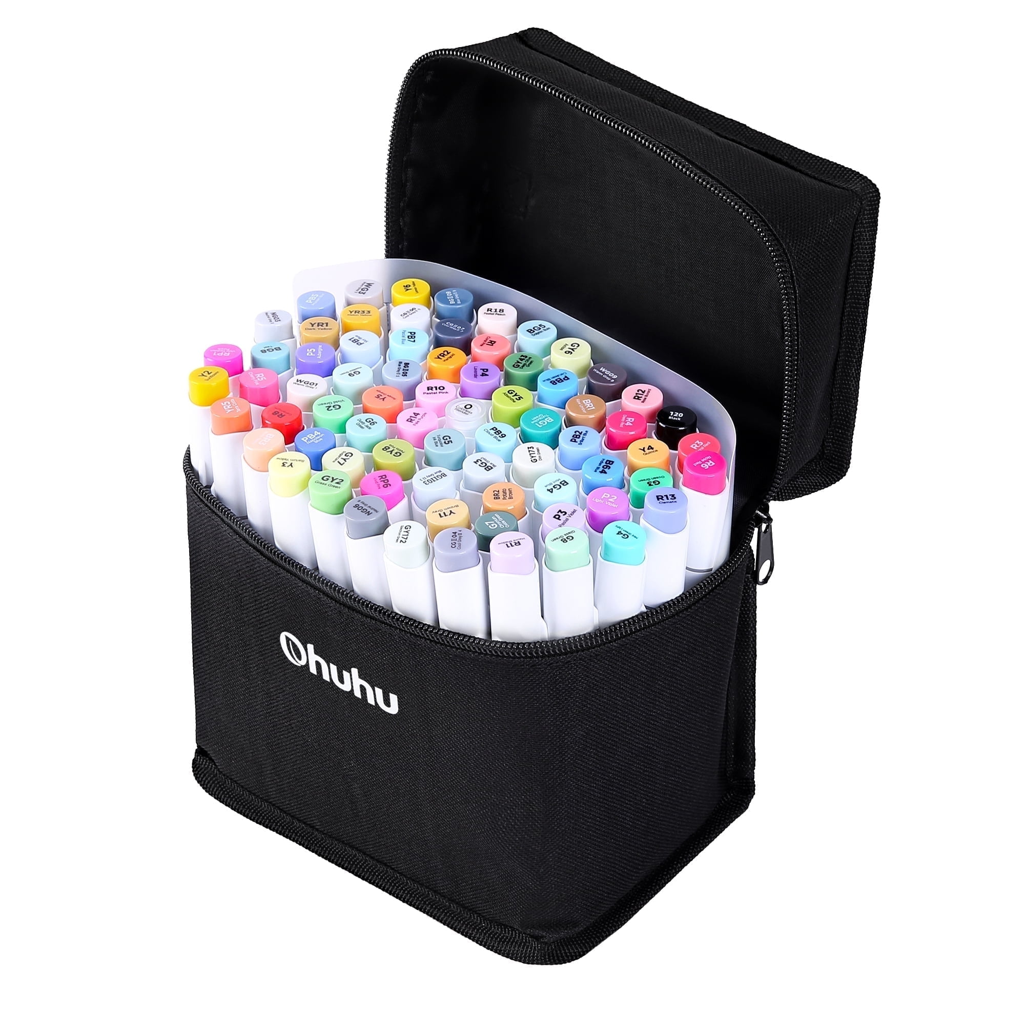 Dual Tips Ohuhu 72 Color Brush Chisel Tips Alcohol Based Markers