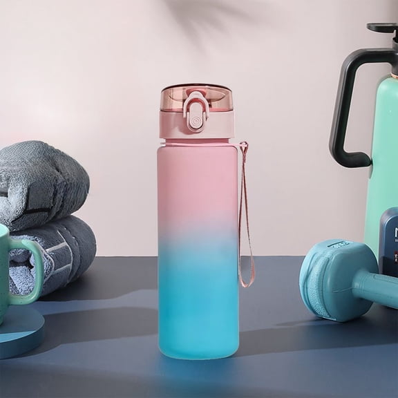 Dual-Tone Gradient Outdoor Sports Water Bottle – 650ml BPA-Free Plastic, Leak-Proof Lid with Carry Handle, Ideal for Gym, Hiking & Daily Hydration
