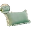 thumbnail image 1 of Dual Tone Ruffle Pillow, Ruffled Fringe Design Pillow Cases Soft & Breathable, Decorative Pillow Covers, 18.8×29.1 Inch, 1 of 6