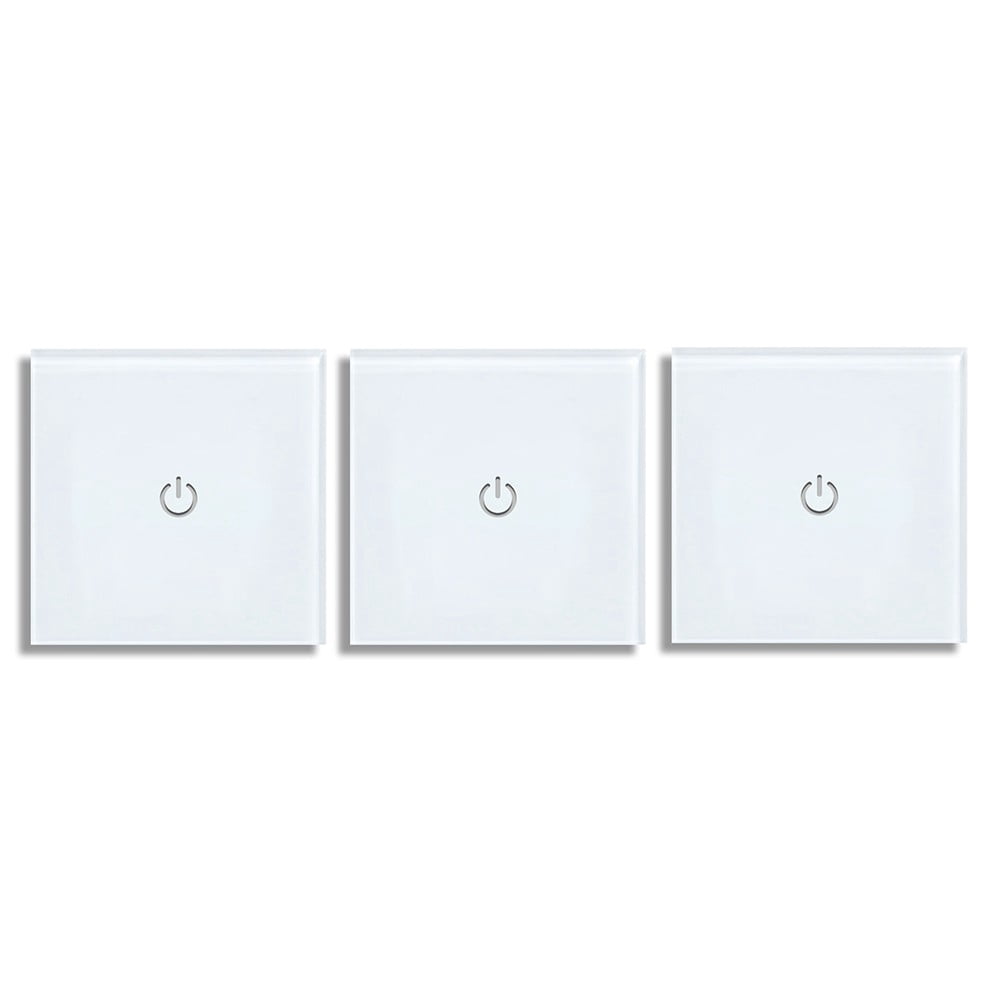 Dual Touch Step Switch for Bedroom with Tempered Glass Panel 1/2 Gang ...