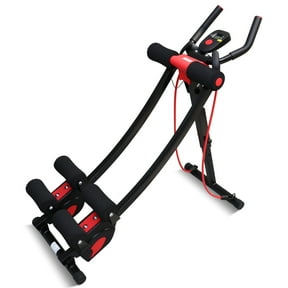 Dual Track Core & Abdominal Trainers, Abdominal Workout Equipment for Home Gym, Abdominal Exercise Machine Max Weight 440lbs, Fitness Equipment with LCD Display