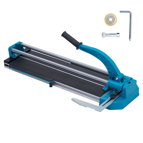 Dual Track Tile Cutter Tool,24in Porcelain Ceramic Cutter with Tungsten Carbide Cutting Wheel, Precision Cutting,Anti-Skid Feet,Removable Scal for Professional Installers