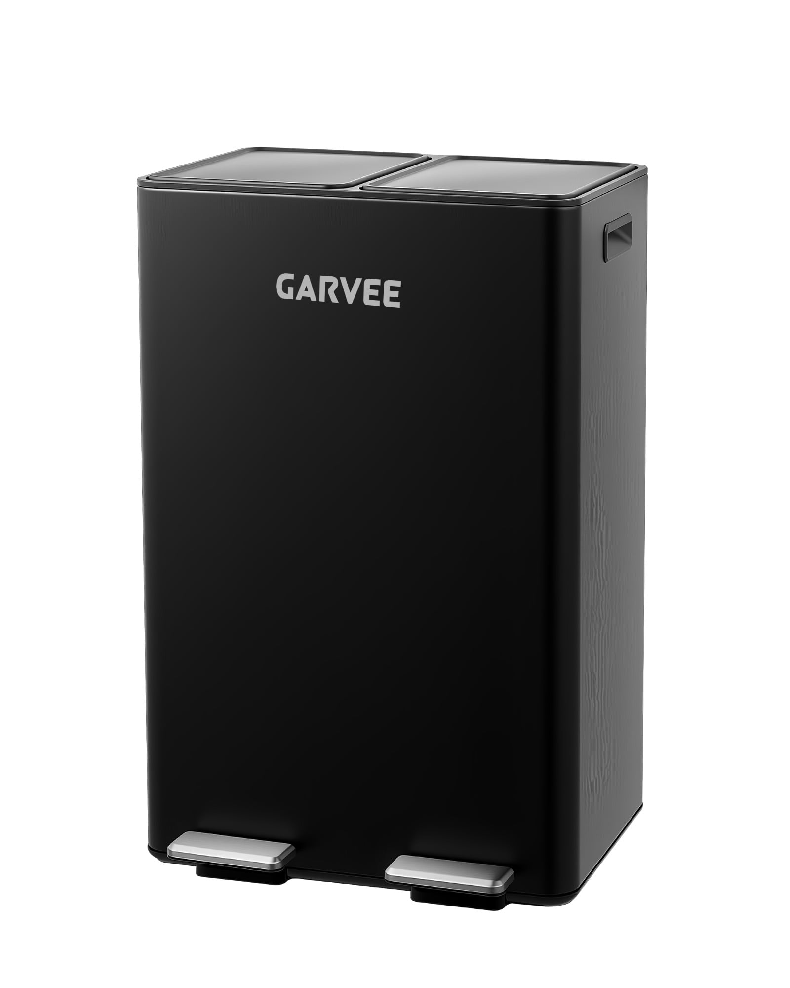 Dual Trash Can 16 Gallon 60L Stainless Steel Garbage and Recycling Can with Foot Pedal for Kitchen, Living Room, Office, Removable Inner Buckets Soft Close Lid Odor Proof, Garbage sorting