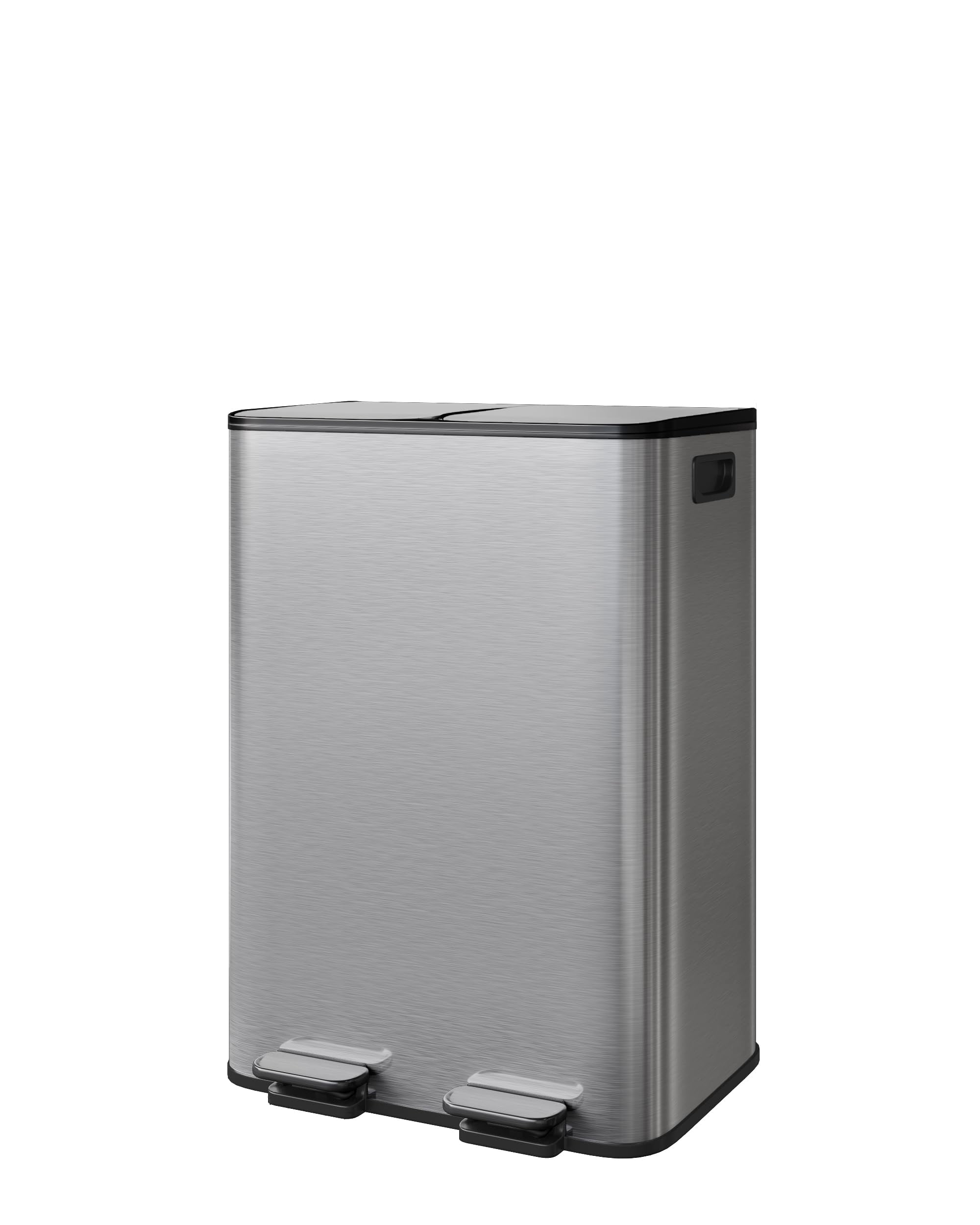 Dual Trash Can, 60 Liter (2x30L)/80 Liter (2x40L) Stainless Steel
