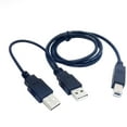 Dual USB 2.0 Male to Standard B Male Y Cable 80cm for Printer & Scanner
