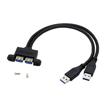 2-Pack USB 2.0 Male To Female Extension Cable 3 Ft With Panel...