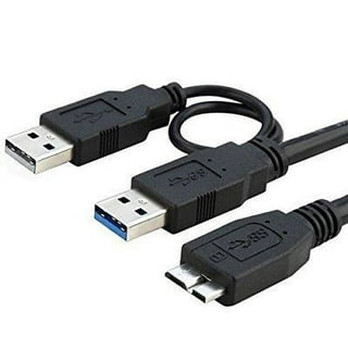Cable Matters 2-Pack Micro USB 3.0 Cable 6 ft (External Hard Drive Cable,  USB to USB Micro B Cable) in Black, Compatible with Seagate, LaCie,  Toshiba