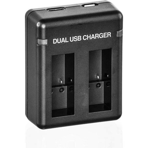 Dual USB Battery Charger for GoPro HERO8 HERO7 HERO6 HERO5 Batteries (Black)