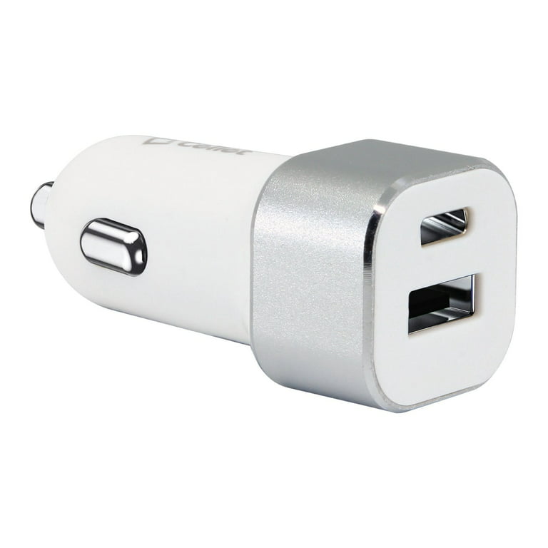 Auto Adapter mit 2 USB Ports silber