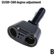 thumbnail image 1 of Dual USB Car Cigarette Converter Lighter Socket Splitter Power Adapter B1E8, 1 of 9
