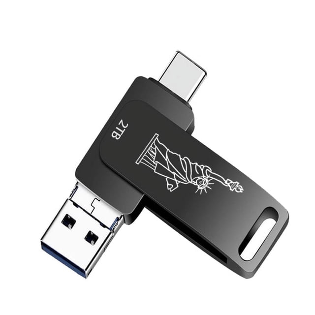 Dual USB Flash Drive,2TType C Thumb Drive Memory Stick Drive,USB 3.0 ...
