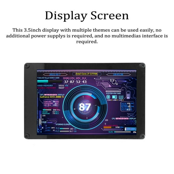 Dual USB Port LCD Screen Easy Installation for Pi ITX P Horizontal and Vertical Screen Switching Display Screen