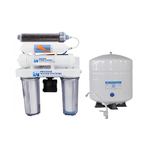 Dual Use 5 Stage Under Sink Reverse Osmosis Drinking & Aquarium Deionization (RO/DI) Water Filter System w/Permeate Pump