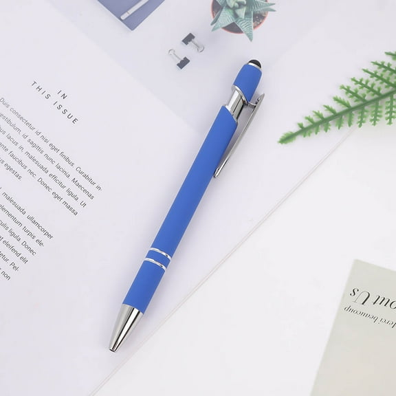Dual-Use Aluminum Pen with Touchscreen Tip - Metal Body Writing Pen for Business, Students - Smooth Writing & Screen-Compatible - 1.5g Ink Capacity - Ideal Gift for Graduation, Corporate Events