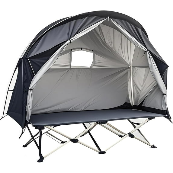 Dual-Use Compact Camping Cot Tent, Stable & Lightweight Design, Versatile Setup for Solo Adventures, Without Bed