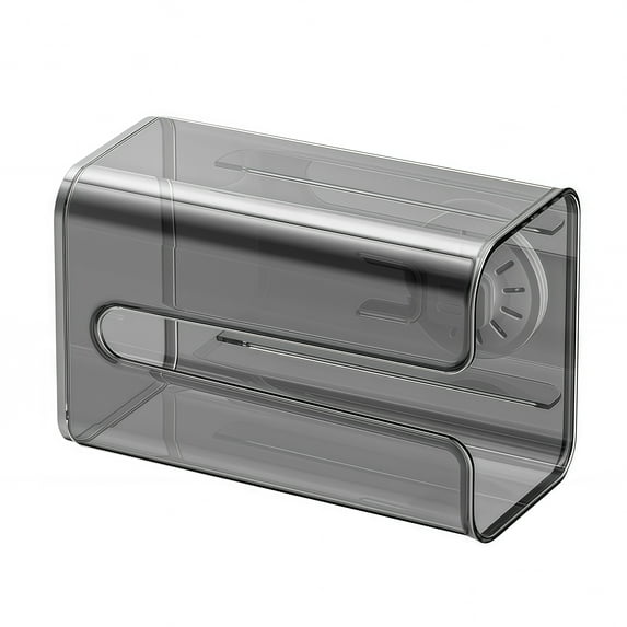 Dual Use Transparent Gray Suction Cup Paper Towel Holder for Easy Installation
