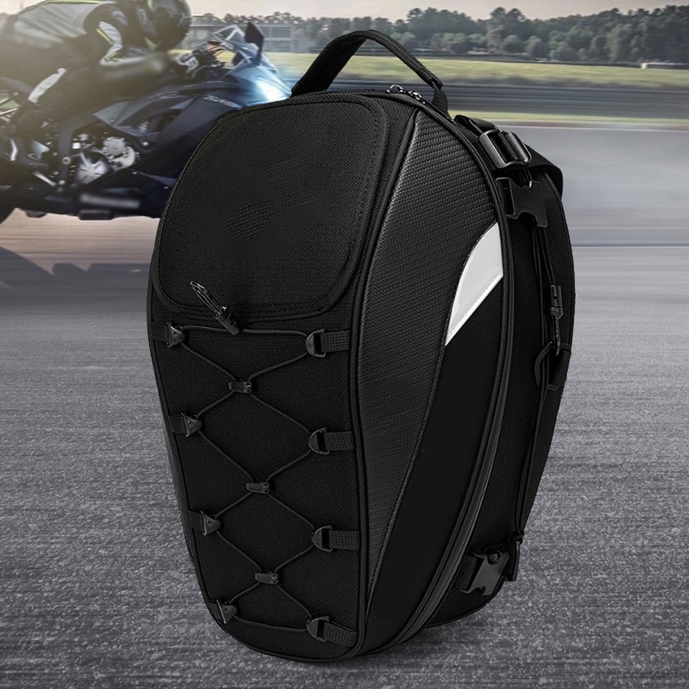 Dual Use Waterproof Helmet Bag Motorcycle Tail Bag 30L-40L Tool Box Rear Seat Bag Large Capacity Rider Backpack Motorbike Accessories