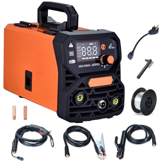 Dual Voltage 4-in-1 Welding Machine, MMA/MIG-160 Pro Portable Inverter Welder Multifunctional Electric Welders