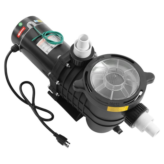 Dual Voltage Pool Pump 1.5 HP, Max Flow 108GPM, 51ft Head Lift, Ideal for Pool Cleaning, Features Anti-Slip & Filter Basket