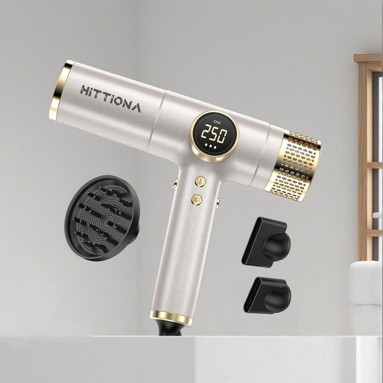 Dual Voltage Travel Hair Dryer Ionic Technology Rapid Drying Diffuser Attachment Lightweight Low Noise 360 Swivel Cord For All Hair Types