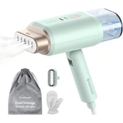 Dual Voltage Travel Steamer for Clothes, 100-240V Worldwide Handheld Garment Steamer, Fast 20-Second Heat Up, 180ml Detachable Tank, Portable Steamer for Business Travel, Vacation & Home