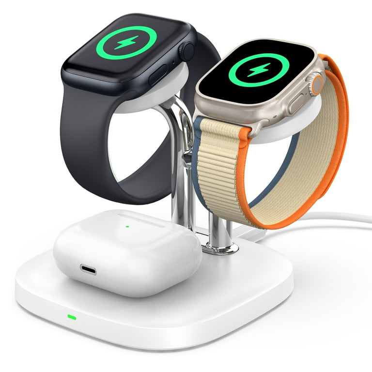 Wireless Charging Pad Smart Watch Charging Station Dual Watch