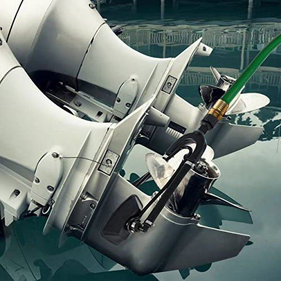 Dual Water Feed Boat Motor Flusher Rectangular Cup Muffs with Hose Fittings Flush Kit  Marine Outboard Engine Flushing