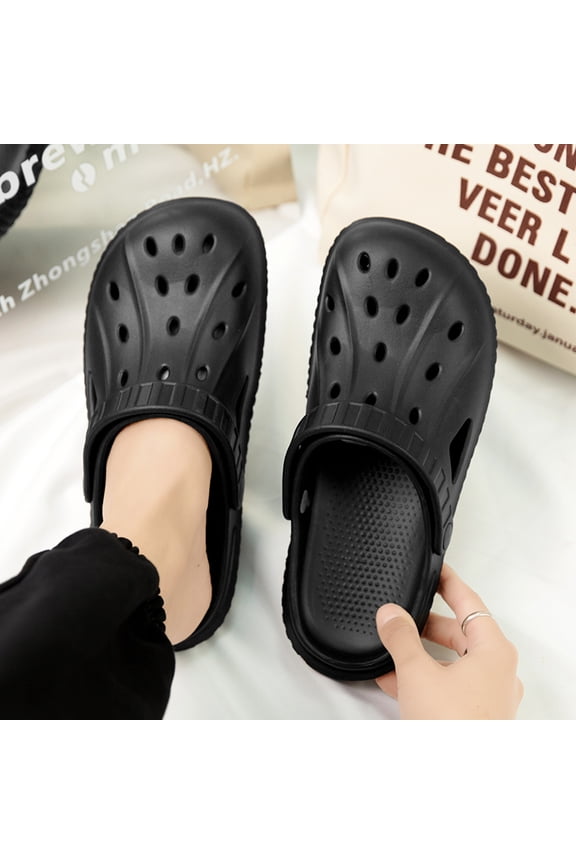 Dual-Wear Adjustable Strap Hollow Out EVA Clogs