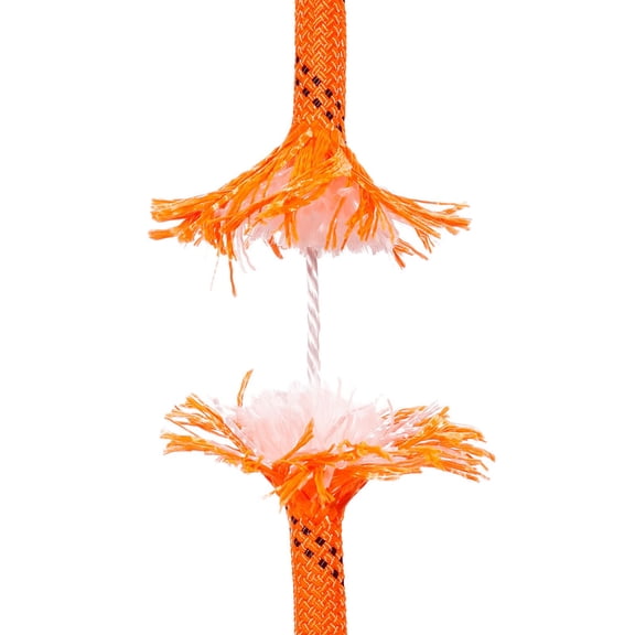 Dual-Weave Polyester Cord,3/8"by 120 feet,48-Strand,4000 Pound Tensile Strength,Multi-Use Rope for Arborist Activities,and Outdoor Adventures,Orange/Black