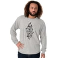 thumbnail image 1 of Dual Whales Compass Spirit Animal Long Sleeve TShirt Men Women Brisco Brands M, 1 of 6