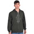 thumbnail image 1 of Dual Whales Compass Spirit Animal Zip Up Hoodie Men's Women's Brisco Brands 2X, 1 of 6