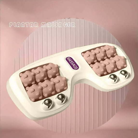Portable Dual Foot Massage Roller, Soothing Foot Massager for Plantar Fasciitis Relief Improved Circulation, Reflexology Tool for Home Office