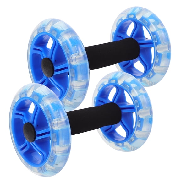 FOXNOVO Dual Wheel Fitness Exercise Device in Blue for Effective Core Workouts