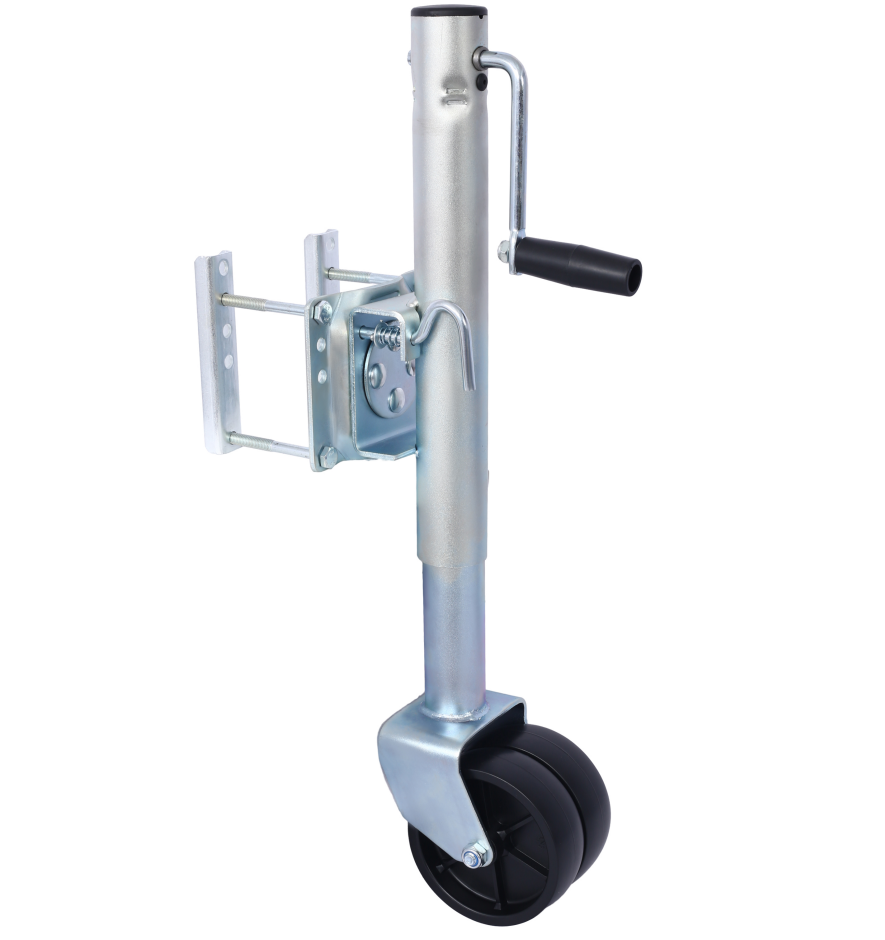 Dual Wheel Trailer Jack 12 Inch Lift Adjustable for Boat RV Utility Tow