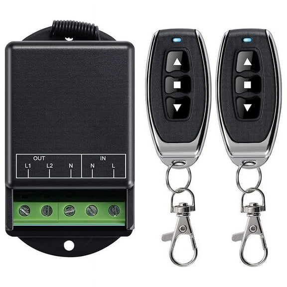 Dual Wireless Remote Control Switch, AC100-240V 10A Relay Radio Frequency Switch Home Instruments, Water Pump, Lighting