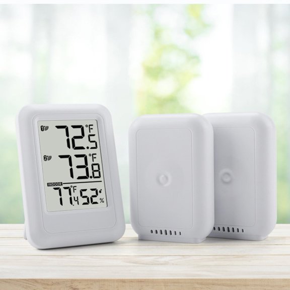 Dual Wireless Thermometer for Greenhouse Temperature and Humidity Tracking