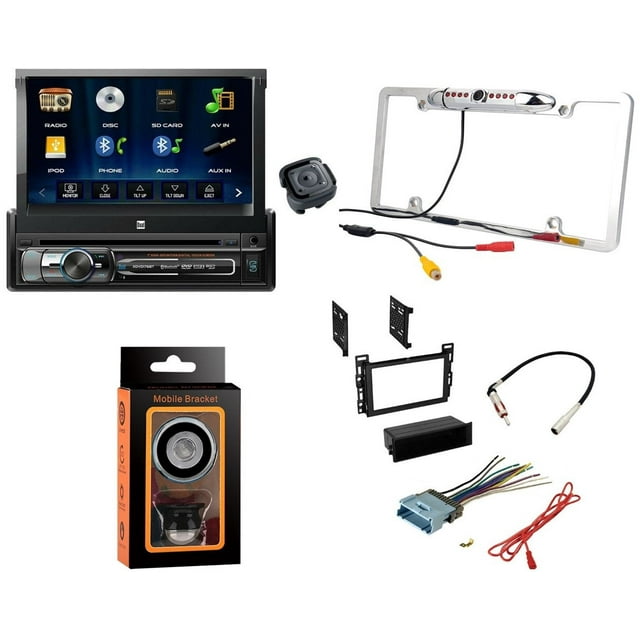 Dual XDVD176BT 7" Touchscreen Single DIN Car Stereo CAM1500S Rear