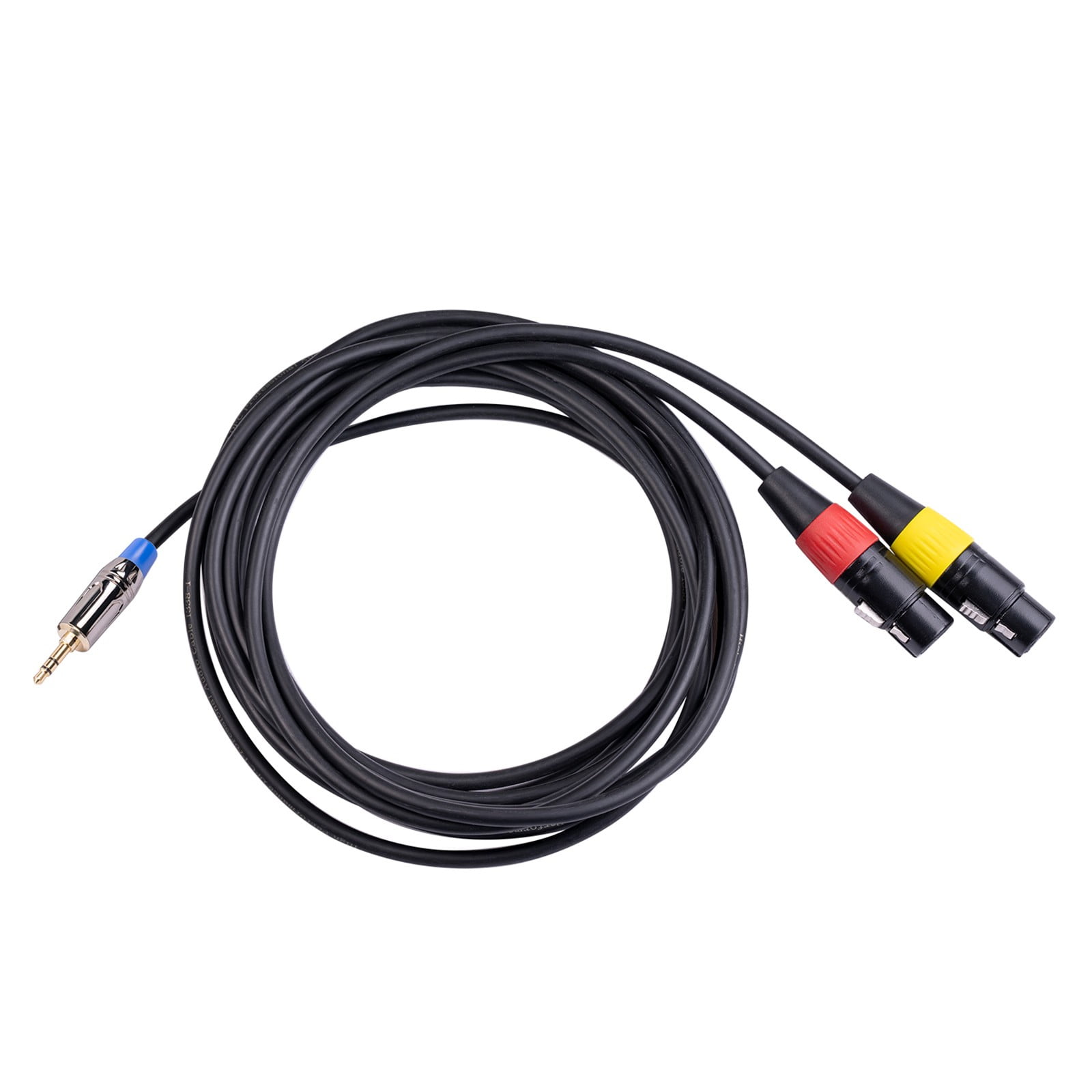 Dual XLR To 3.5mm Stereo Mic Cable Female To Male 3.5mm Mini Jack Y