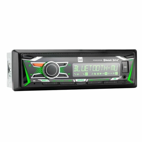 Dual XRM69RGB Single DIN Stereo | RGB Colors | Bluetooth | AM/FM | USB