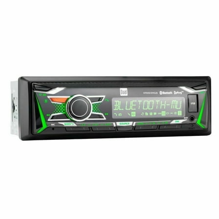 Dual XRM69RGB Single DIN Bluetooth Car Stereo with RGB Lighting and iPlug Smart Remote App, New