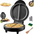 thumbnail image 1 of Dual-Zone Electric Omelette Maker Nonstick, Breakfast Sandwich Maker with Cool-Touch Handle, Easy To Clean, Indicator Lights, Housewares Stainless for Dorm & Travel (black,1), 1 of 10