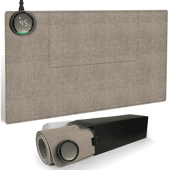 Dual Zone Heated Desk Pad Large Hand Warmer Mat for Office & Home | 3 Heat Settings, Auto Shut-Off, Keyboard Laptop Safe Zone | Comfortable Desk Heater for Cold Hands & Winter Workspaces$$Office