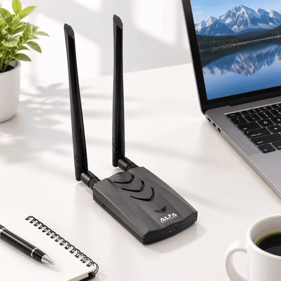 Dual-band AC1200 USB Adapter with External Antennas for Long Range Connectivity